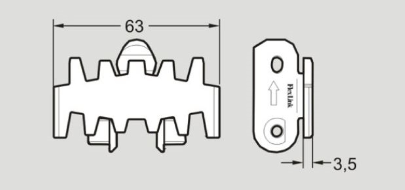 Flexlink XLTP5 XL Plain Chain 5 Meters PCM SURPLUS WORLD